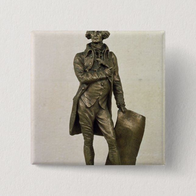 Thomas Jefferson 15 Cm Square Badge (Front)