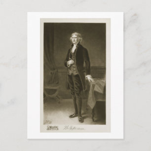 Thomas Jefferson, 3rd President of the United Stat Postcard