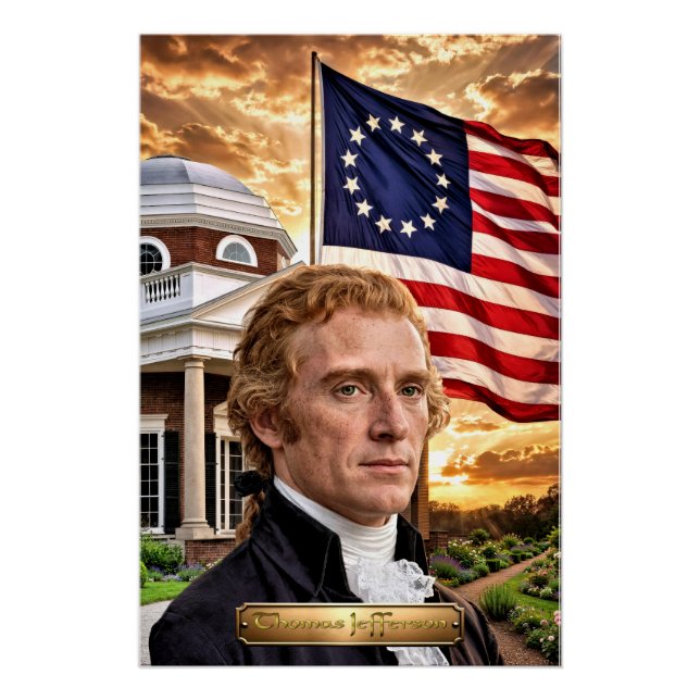 Thomas Jefferson: 3rd President of the US Poster (Front)