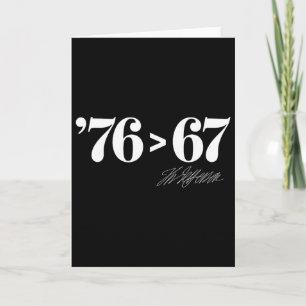 Thomas Jefferson 76 > 67 Self-evident Minimal M Card