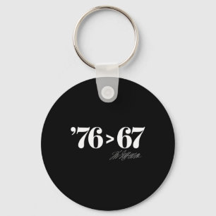 Thomas Jefferson 76 > 67 Self-evident Minimal M Key Ring