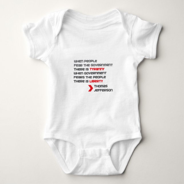 THOMAS-JEFFERSON BABY BODYSUIT (Front)