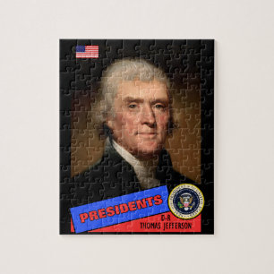 Thomas Jefferson Baseball Card Jigsaw Puzzle