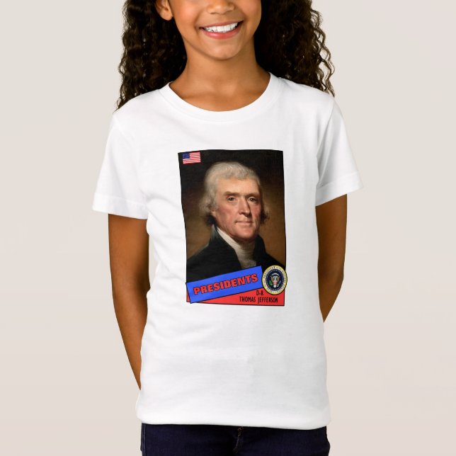 Thomas Jefferson Baseball Card T-Shirt (Front)