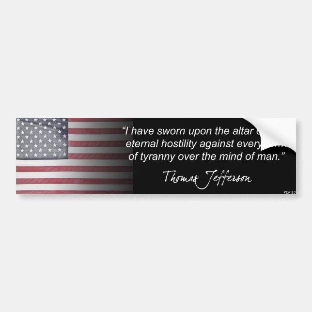 Thomas Jefferson Bumper Sticker (Front)