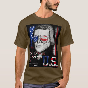 Thomas Jefferson Founding Father USA Flag 4th July T-Shirt