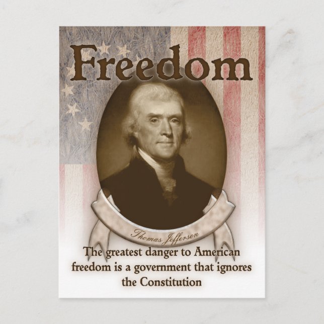 Thomas Jefferson – Freedom Postcard (Front)