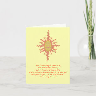 Thomas Jefferson Friendship Quote Notecard