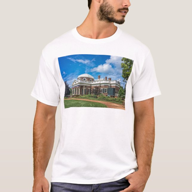Thomas Jefferson Home at Monticello T-Shirt (Front)
