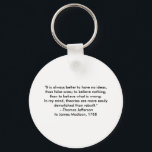 Thomas Jefferson - It is always better Key Ring<br><div class="desc">"Thomas Jefferson - It is always better",  "The MUSEUM Zazzle Artist Series jGibney 2010",  newest,  best,  biggest,  fine,  goggle,  facebook,  colossal,  giant,  greatest,  home,  museum,  jgibney,  gibsphotoart,  art,  painting,  giclee,  canvas,  window,  shade,  art,  wall,  hanging,  art,  print,  poster,  zazzle,  museum,  artist,  series,  postcard,  artist,  series,  newest,  best</div>