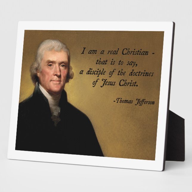 Thomas Jefferson Jesus Christ Plaque (Side)