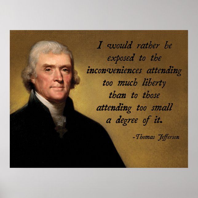 Thomas Jefferson Liberty Poster (Front)