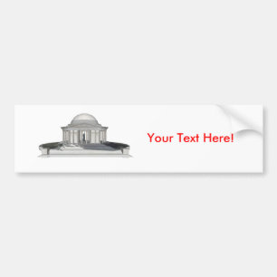 Thomas Jefferson Memorial: 3D Model: Bumper Sticker