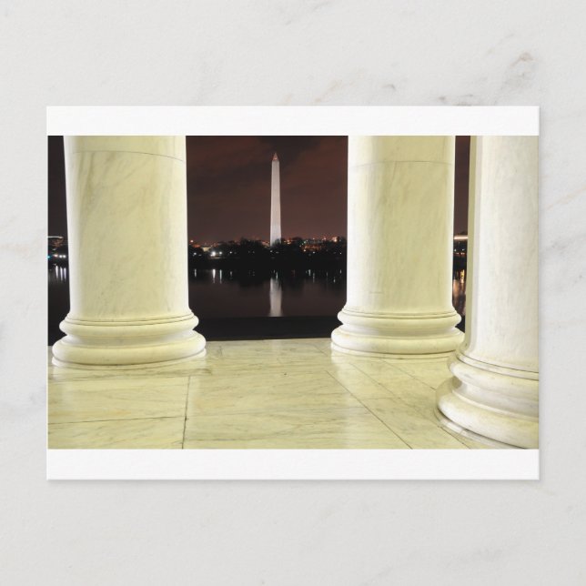 Thomas Jefferson Memorial At Night Postcard (Front)