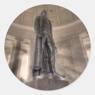 Thomas Jefferson Memorial Bronze Statue Classic Round Sticker
