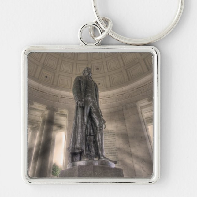 Thomas Jefferson Memorial Bronze Statue Key Ring (Front)