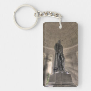 Thomas Jefferson Memorial Bronze Statue Key Ring