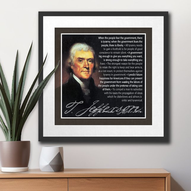 Thomas Jefferson - multiple quotes Poster (Thomas Jefferson Poster)