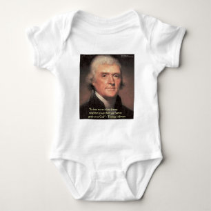 Thomas Jefferson "Neighbours Religion" Quote Gifts Baby Bodysuit