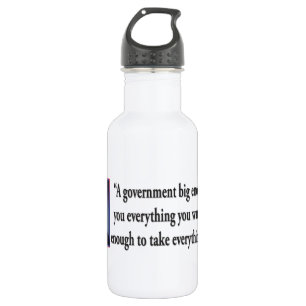 Thomas Jefferson on a Big Governemnt 532 Ml Water Bottle