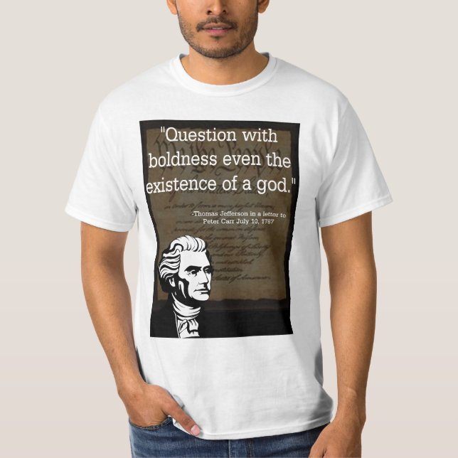 Thomas Jefferson On Religion In Government T-Shirt (Front)