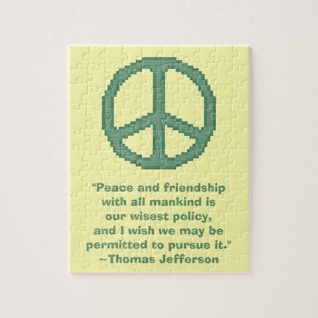 Thomas Jefferson Peace Quote Puzzle (Vertical)