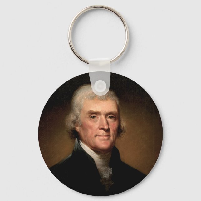 Thomas Jefferson portrait Key Ring (Front)