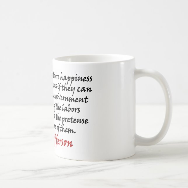 Thomas Jefferson: Prevent The Government Coffee Mug (Right)