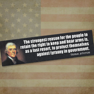 Thomas Jefferson Quote Bumper Sticker