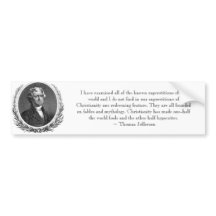 Thomas Jefferson Quote Bumpersticker