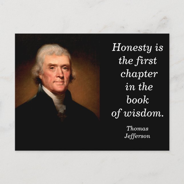 Thomas Jefferson quote- postcard (Front)