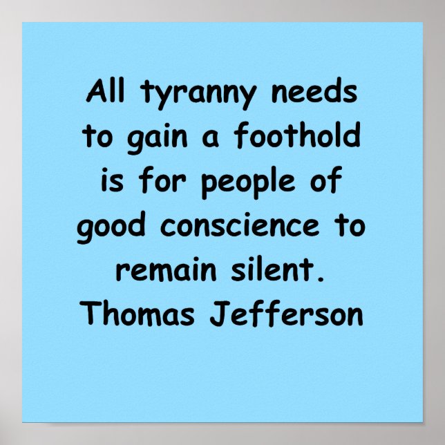 thomas jefferson quote poster (Front)