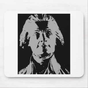 Thomas jefferson silhouette mouse pad