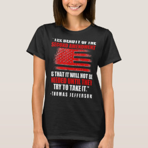 Thomas Jefferson Usa Flag American Fourth Of July T-Shirt
