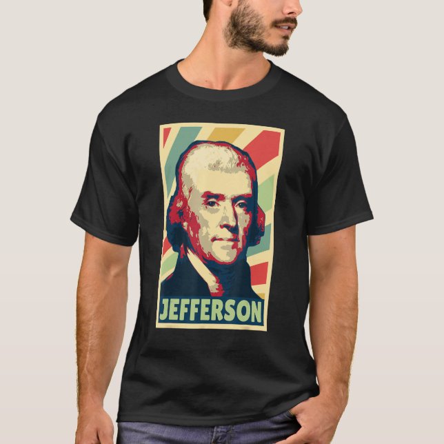 Thomas Jefferson Vintage Colours T-Shirt (Front)