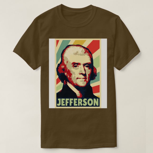 Thomas Jefferson Vintage Colours T-Shirt (Design Front)