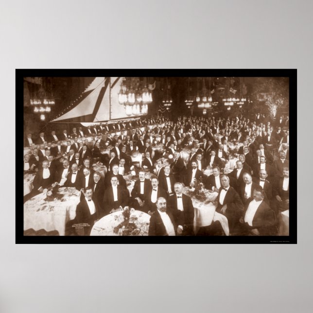 Thomas Lipton Banquet Photo 1906 Poster (Front)