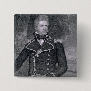Thomas Macdonough (1783-1825) engraved by John B. 15 Cm Square Badge