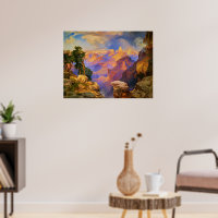 Thomas Moran art, Grand Canyon with Rainbow