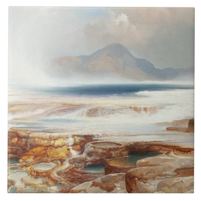 Thomas Moran - Hot Springs of the Yellowstone Tile (Front)