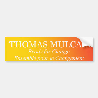 Thomas Mulcair Ready for Change Ensemble Bumper Sticker
