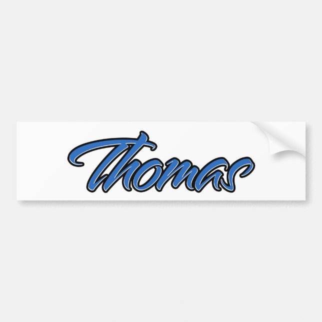 Thomas Name blue Aufkleber Sticker Autoaufkleber (Front)
