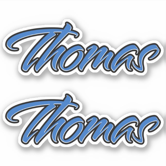 Thomas Name blue Sticker Sticker Sticker Sticker (Front)