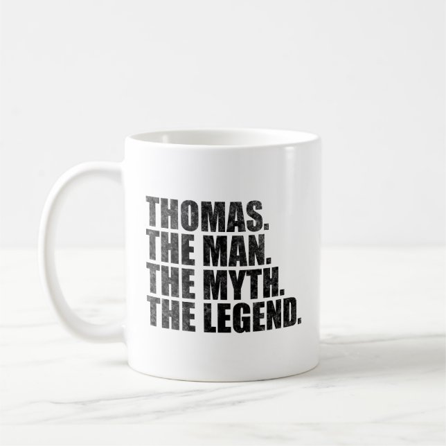 Thomas name, Thomas The Man The Myth The Legend Coffee Mug (Left)
