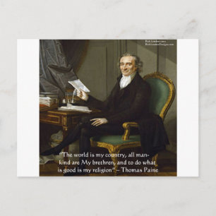 Thomas Paine "My Brethren" Quote Gifts & Cards