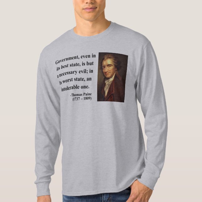 Thomas Paine Quote 2b T-Shirt (Front)