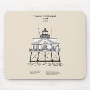 Thomas Point Shoal Lighthouse - Maryland - SBD Mouse Pad