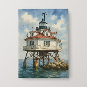 Thomas Point Shoal Lighthouse Watercolor