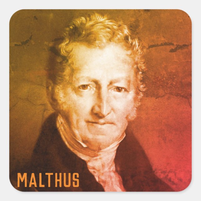 Thomas R. Malthus Square Sticker (Front)
