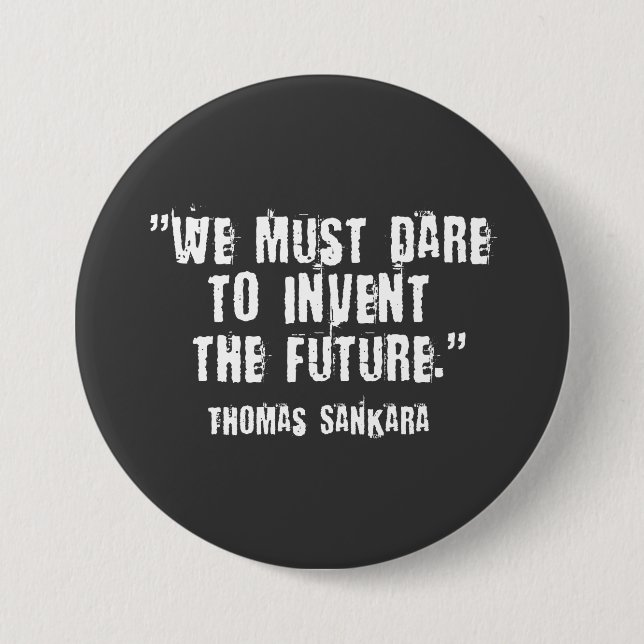 Thomas Sankara Black/White Button (Front)